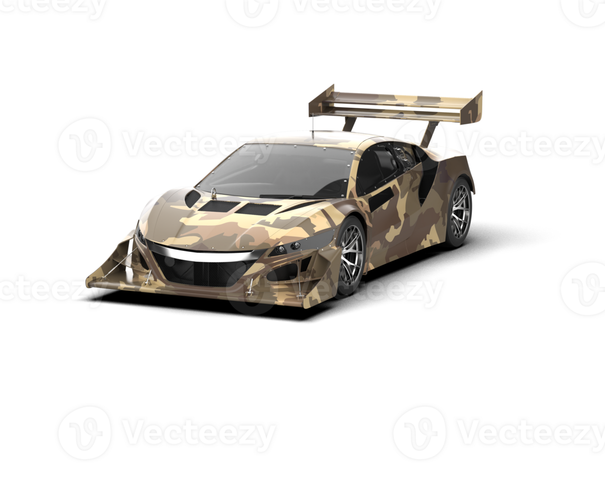 Realistic race car isolated on background. 3d rendering - illustration png