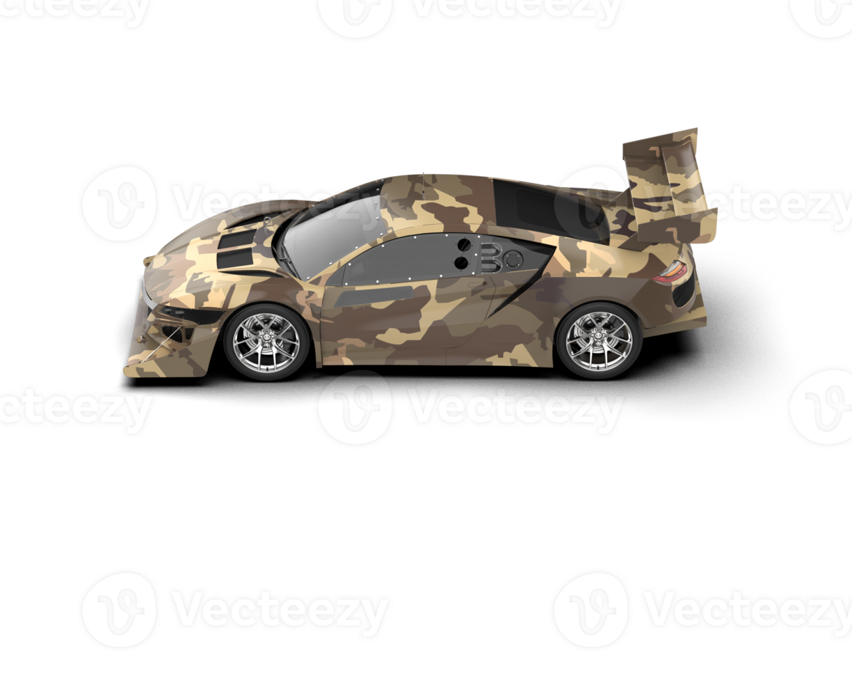 Realistic race car isolated on background. 3d rendering - illustration png