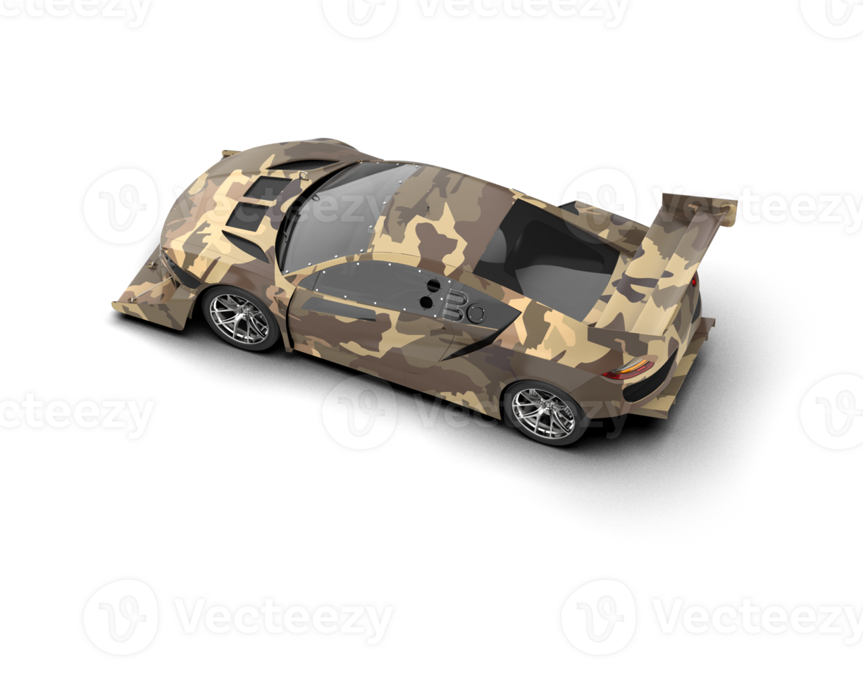 Realistic race car isolated on background. 3d rendering - illustration png