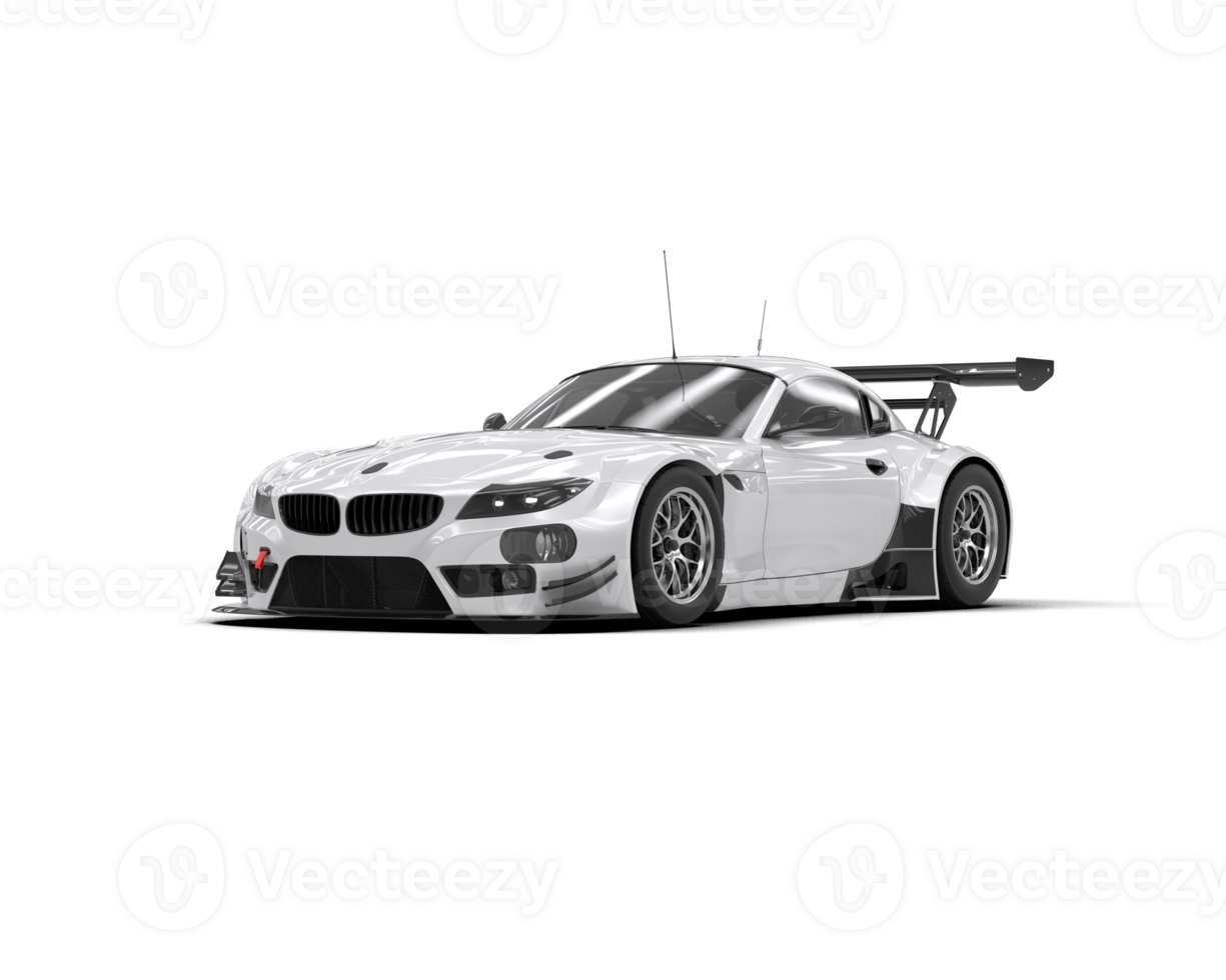 Realistic race car isolated on background. 3d rendering - illustration png
