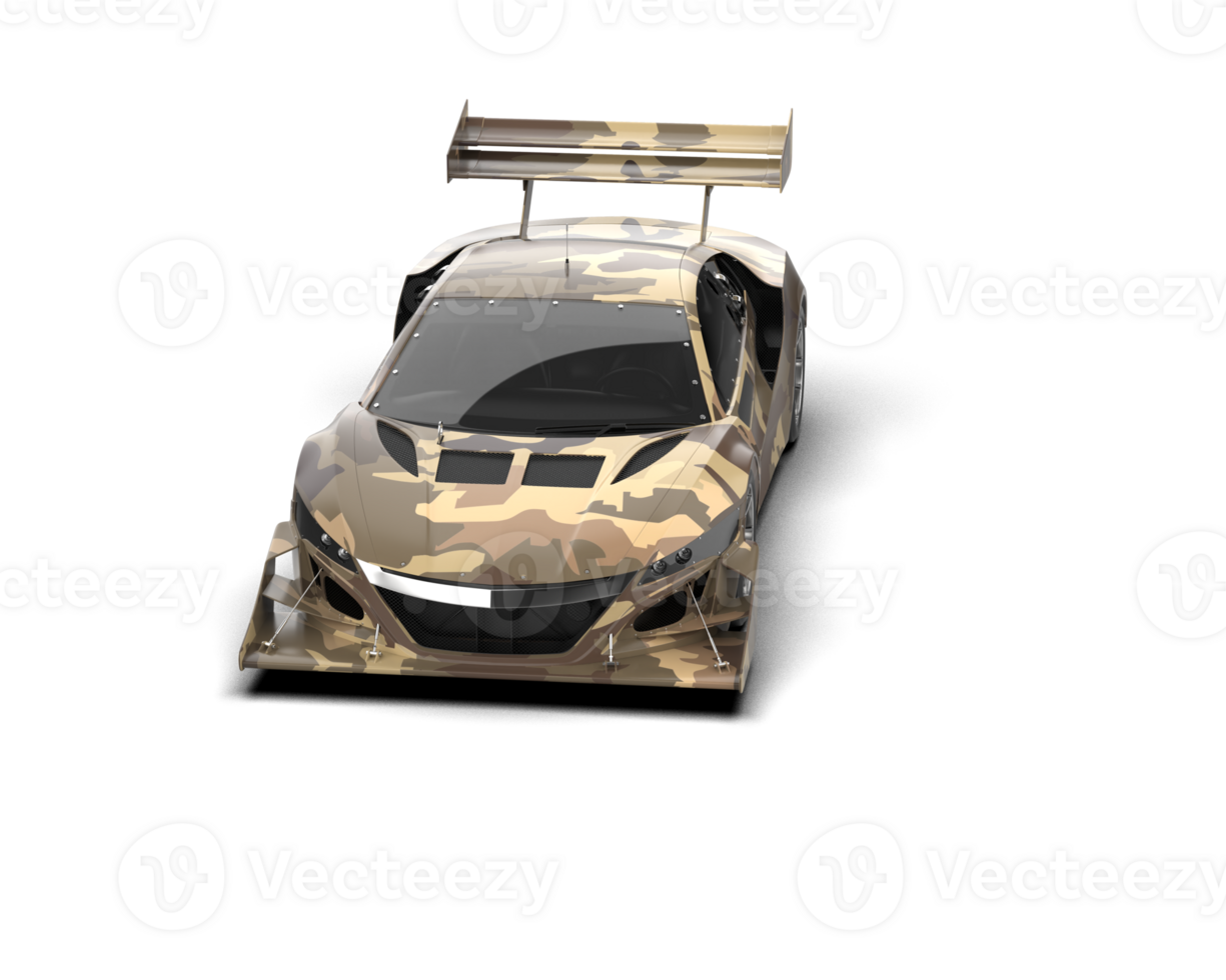 Realistic race car isolated on background. 3d rendering - illustration png