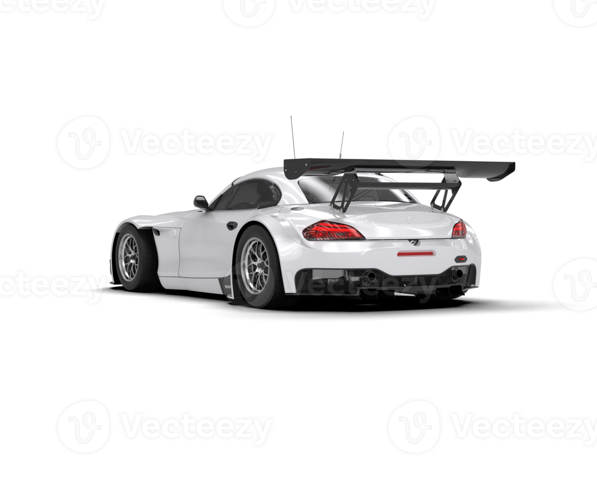 Realistic race car isolated on background. 3d rendering - illustration png