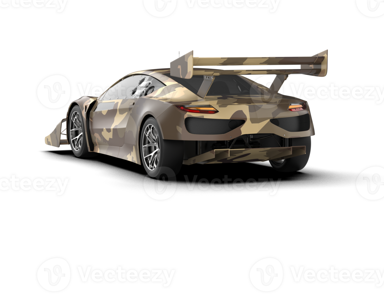 Realistic race car isolated on background. 3d rendering - illustration png