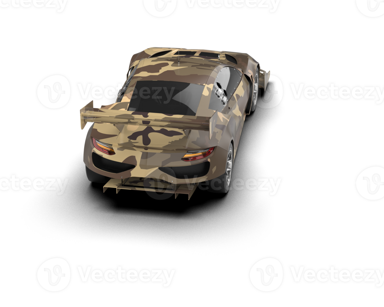 Realistic race car isolated on background. 3d rendering - illustration png