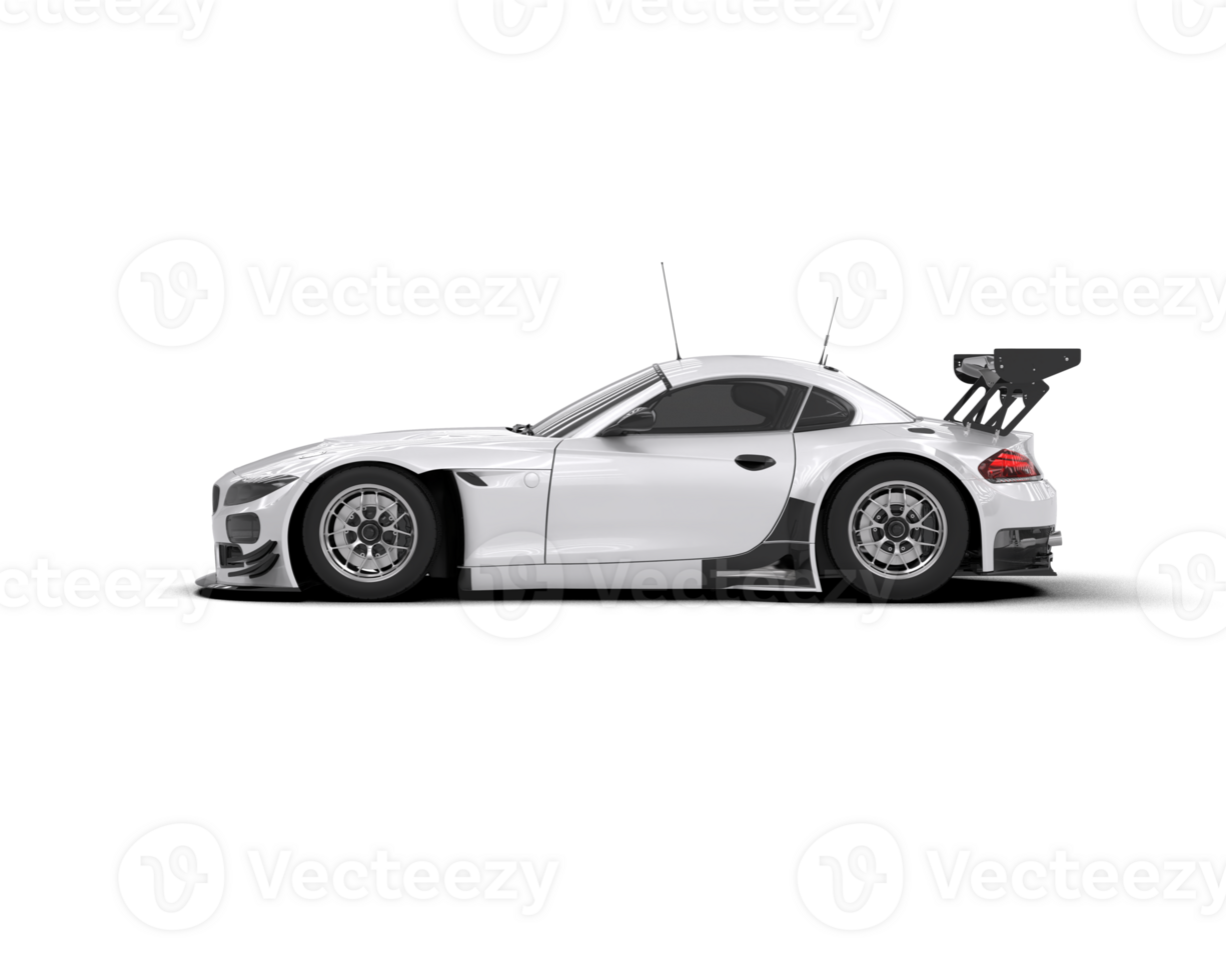 Realistic race car isolated on background. 3d rendering - illustration png