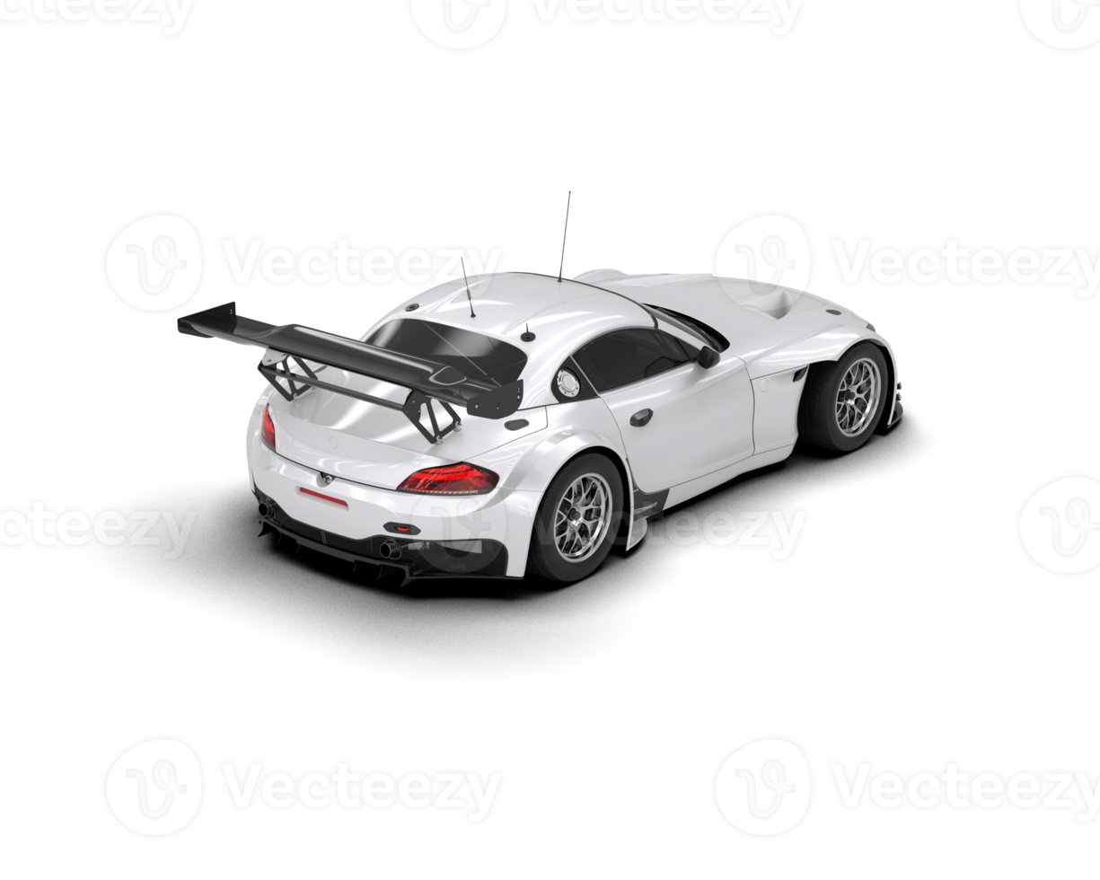 Realistic race car isolated on background. 3d rendering - illustration png