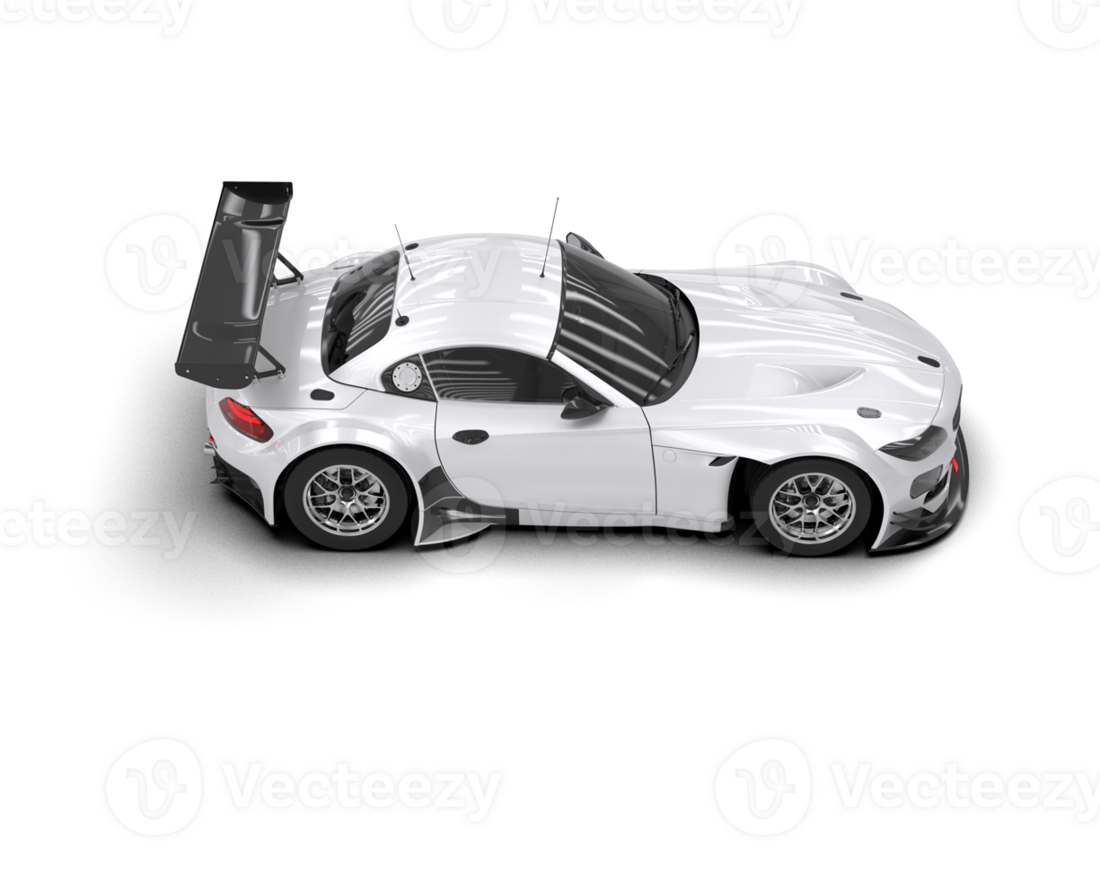 Realistic race car isolated on background. 3d rendering - illustration png