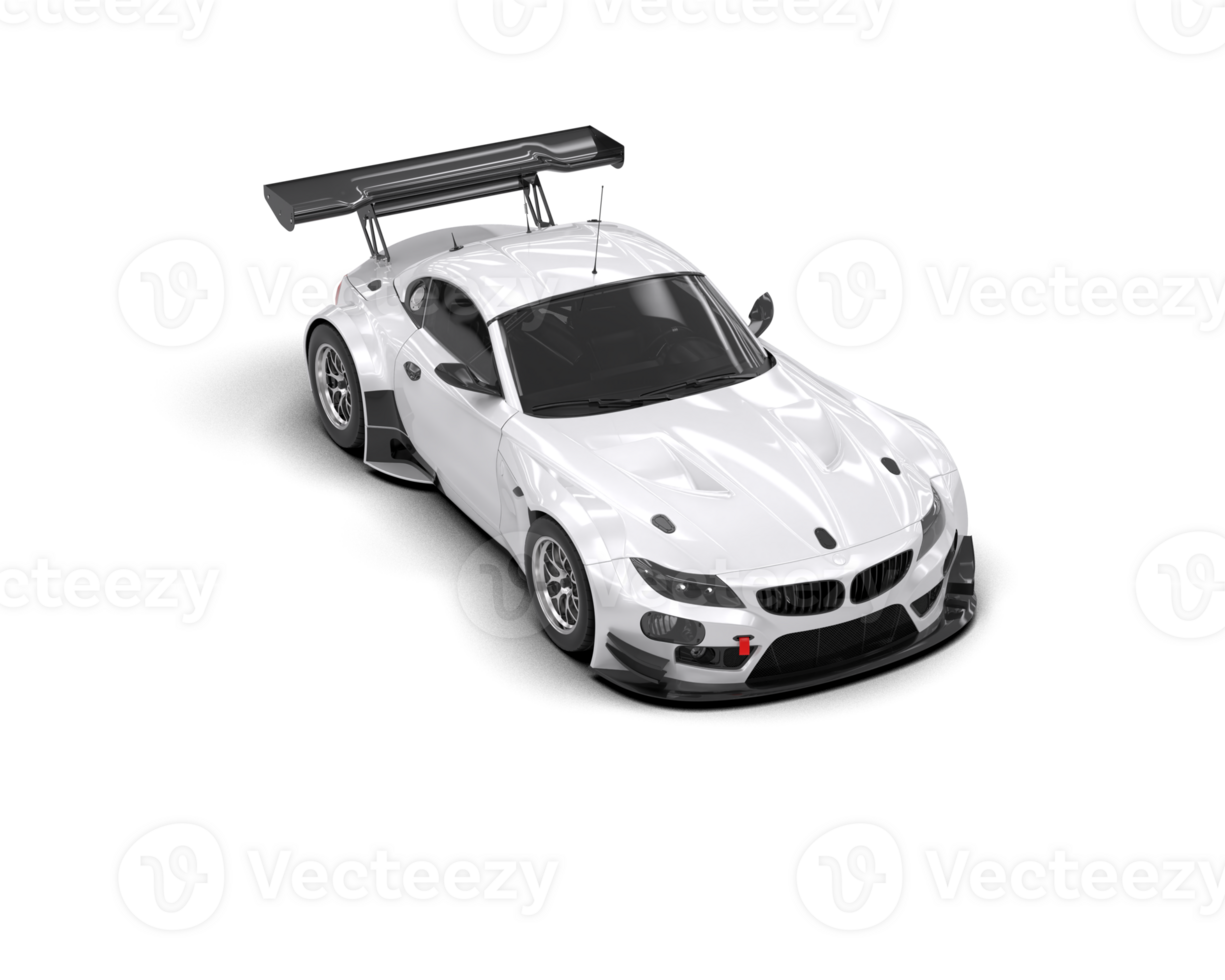 Realistic race car isolated on background. 3d rendering - illustration png