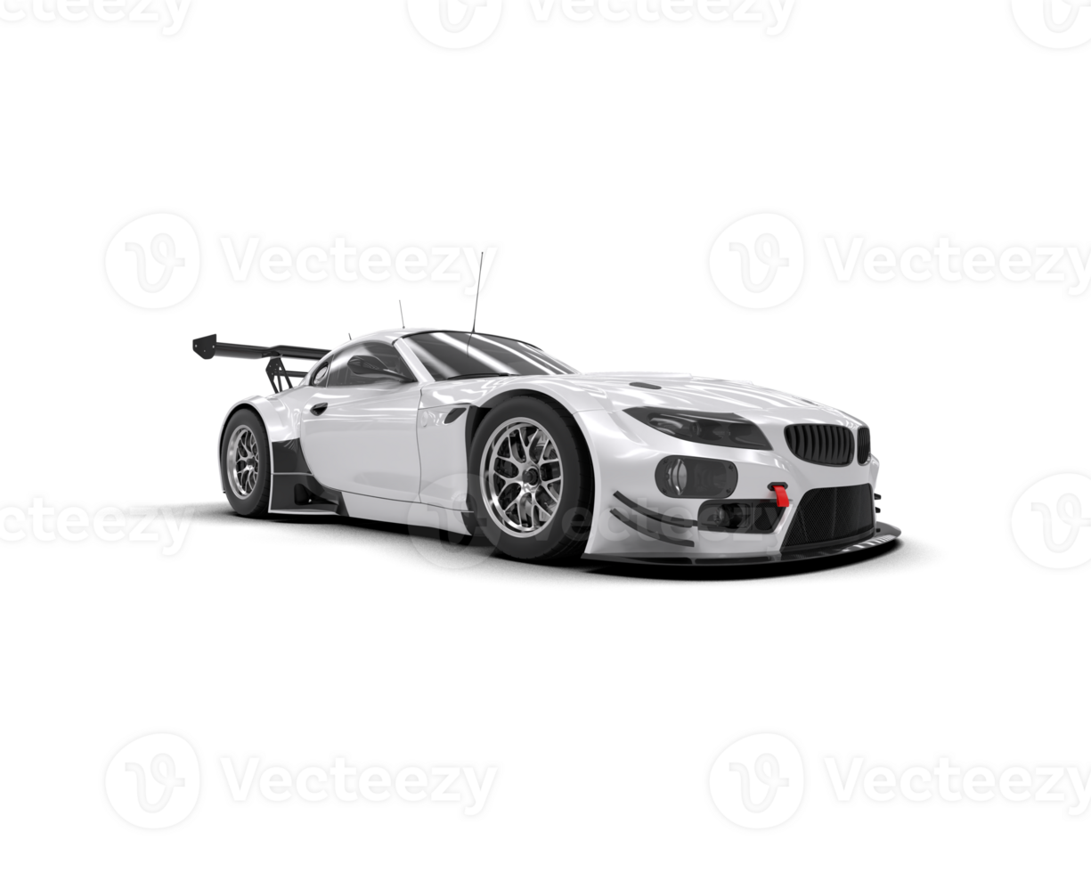 Realistic race car isolated on background. 3d rendering - illustration png