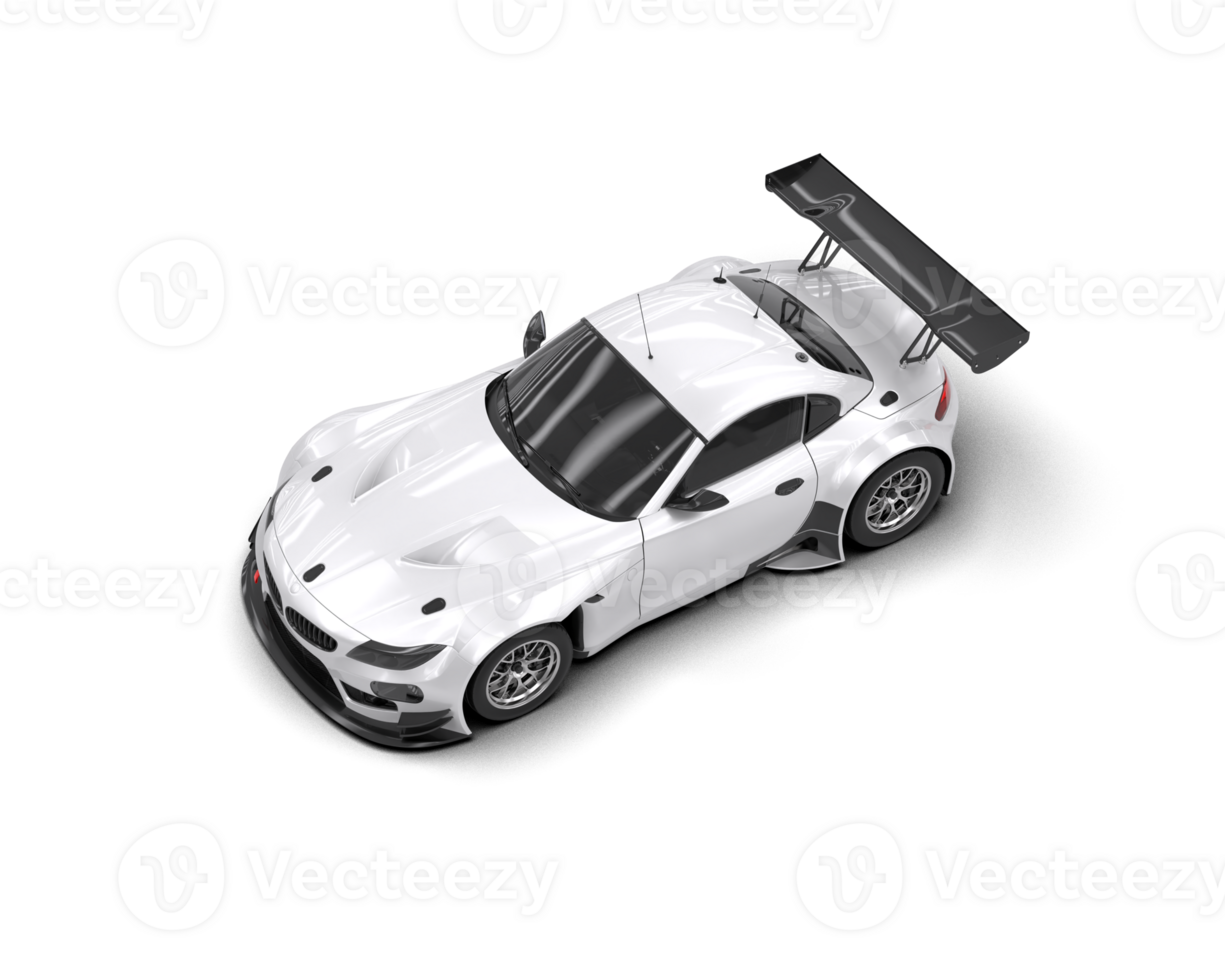 Realistic race car isolated on background. 3d rendering - illustration png