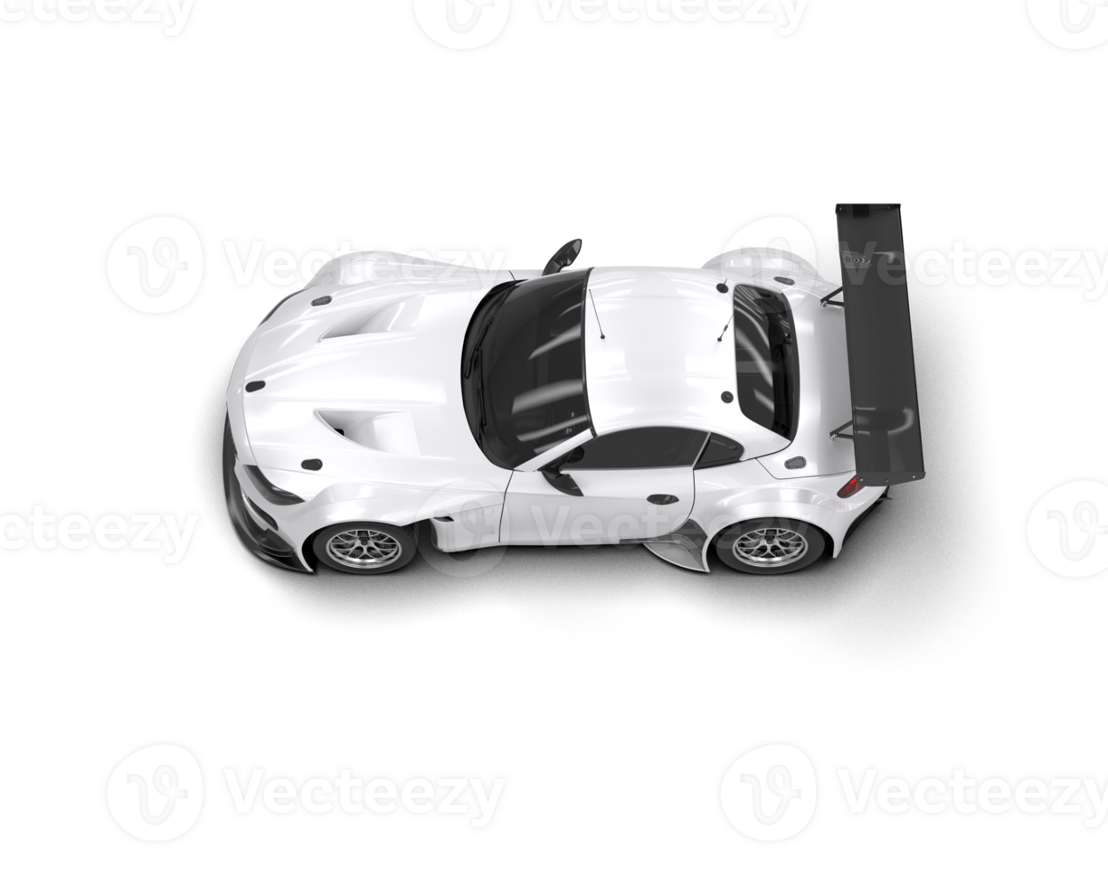 Realistic race car isolated on background. 3d rendering - illustration png