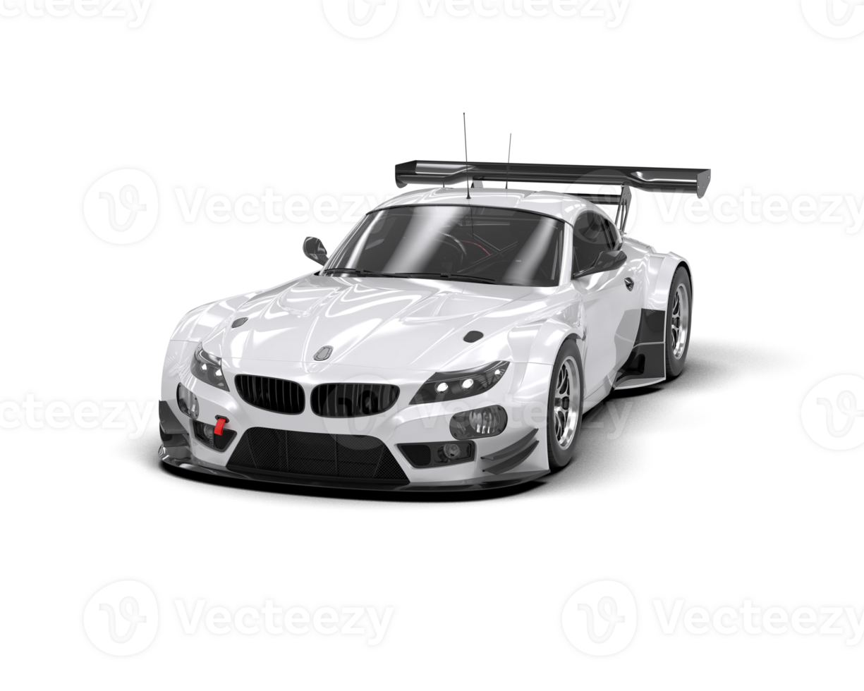 Realistic race car isolated on background. 3d rendering - illustration png