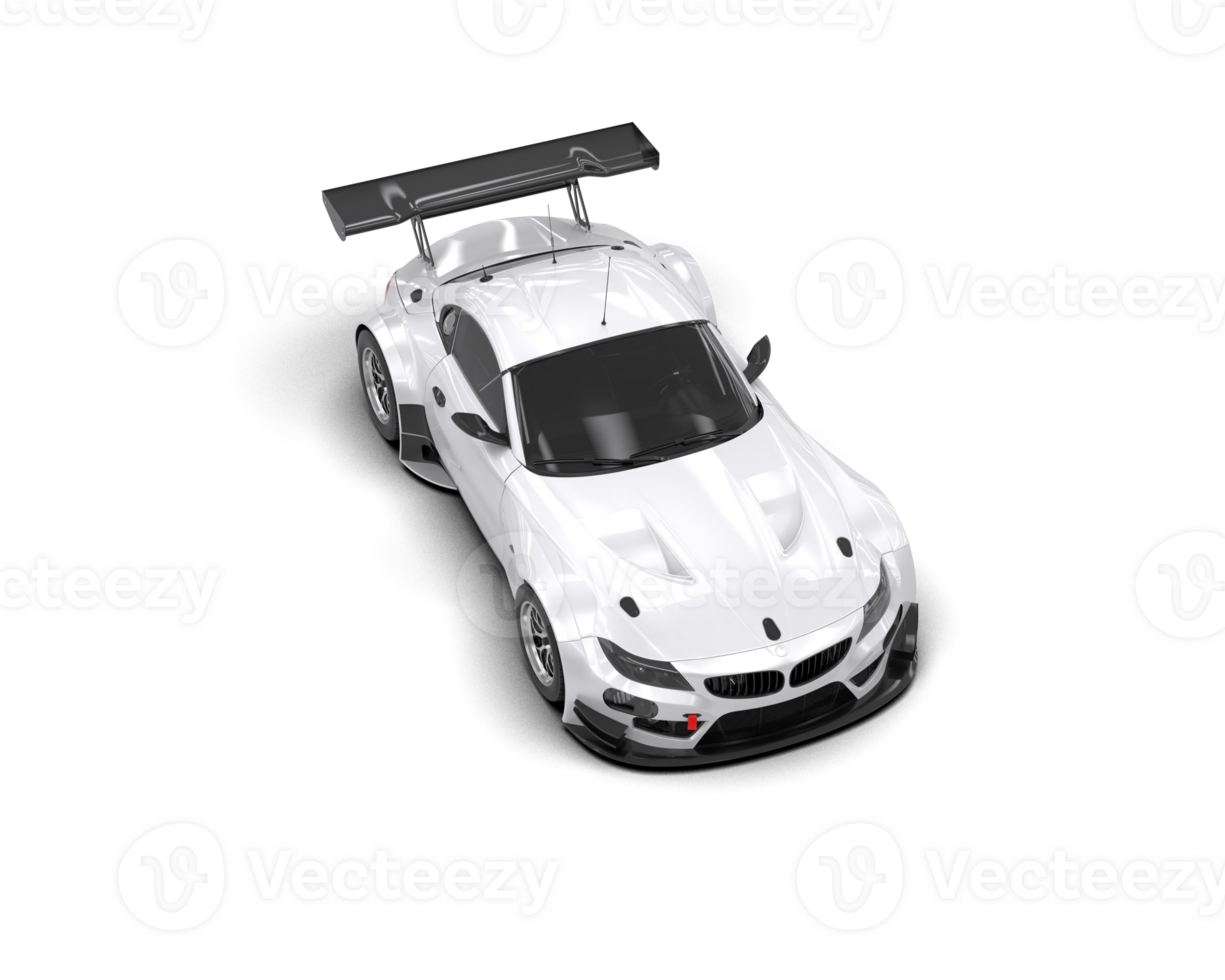 Realistic race car isolated on background. 3d rendering - illustration png
