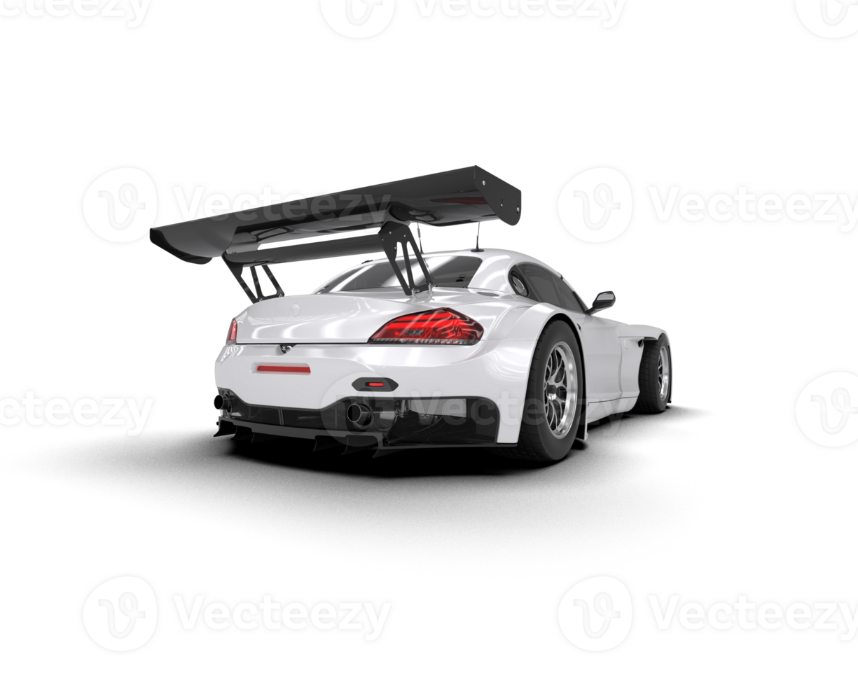 Realistic race car isolated on background. 3d rendering - illustration png