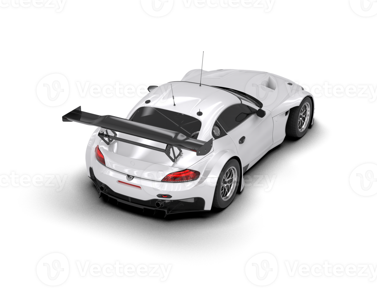 Realistic race car isolated on background. 3d rendering - illustration png