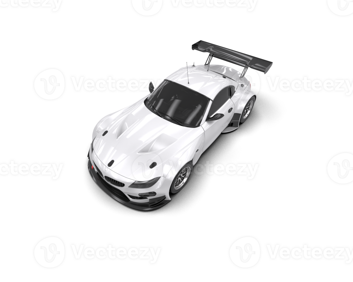 Realistic race car isolated on background. 3d rendering - illustration png