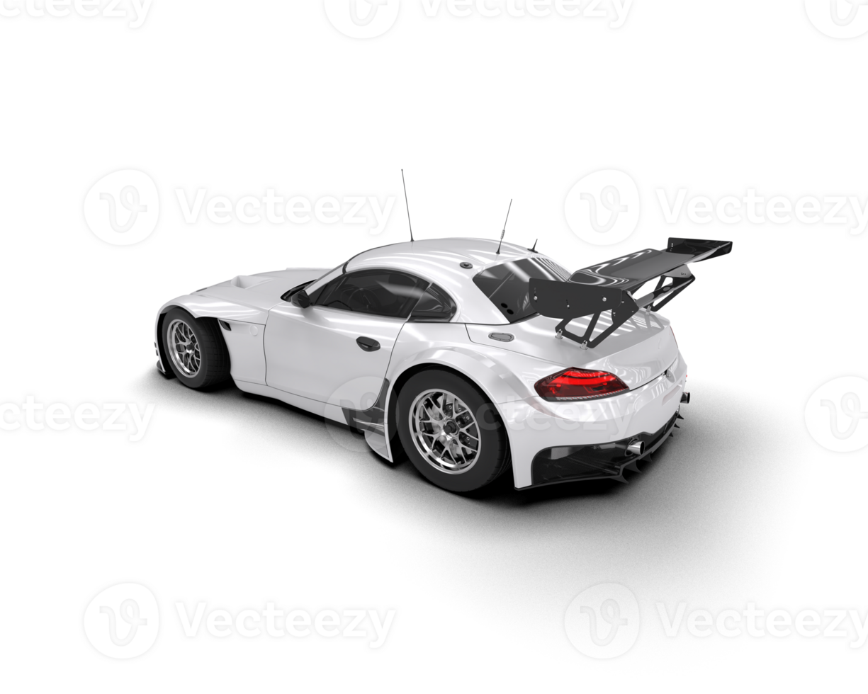 Realistic race car isolated on background. 3d rendering - illustration png