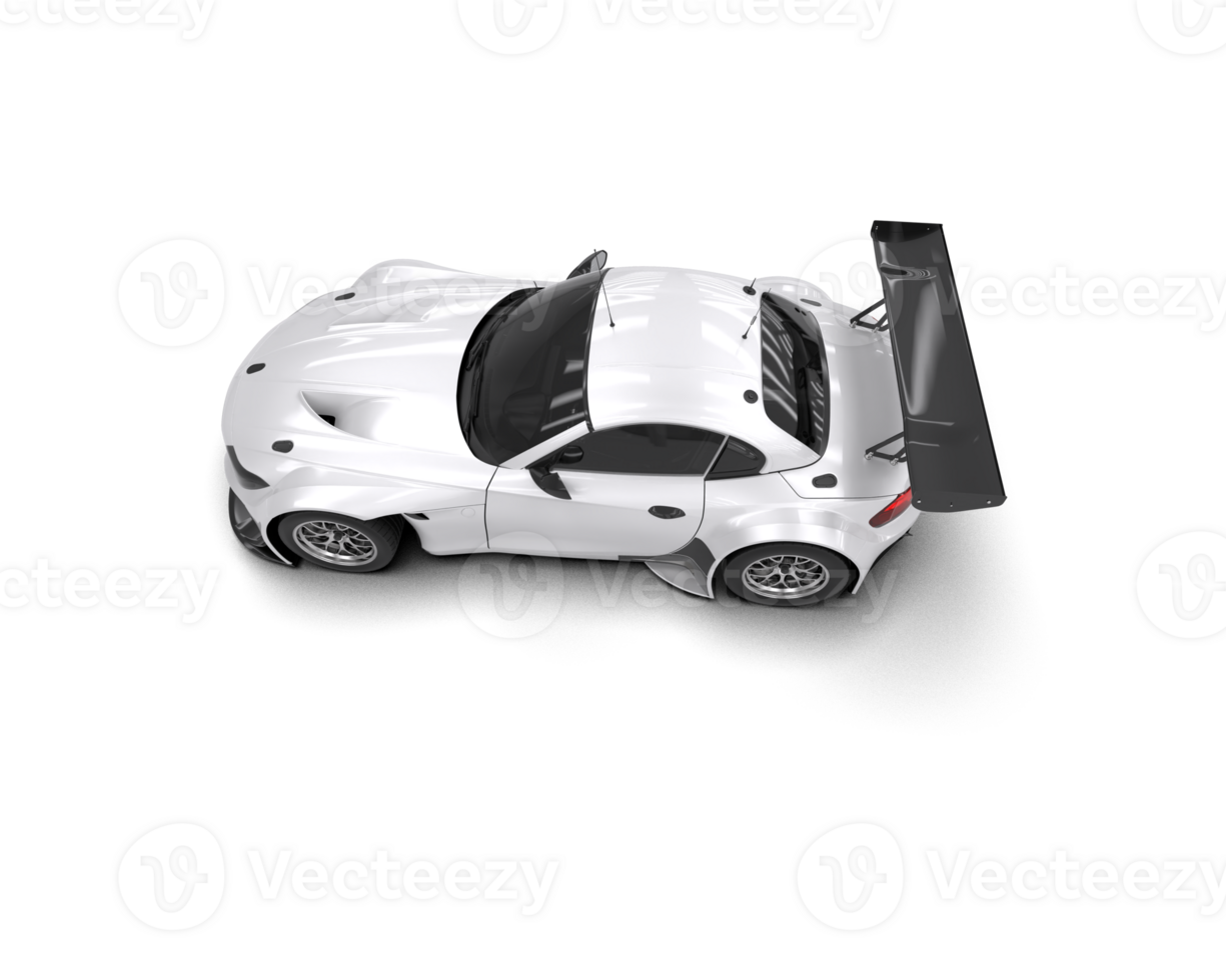 Realistic race car isolated on background. 3d rendering - illustration png