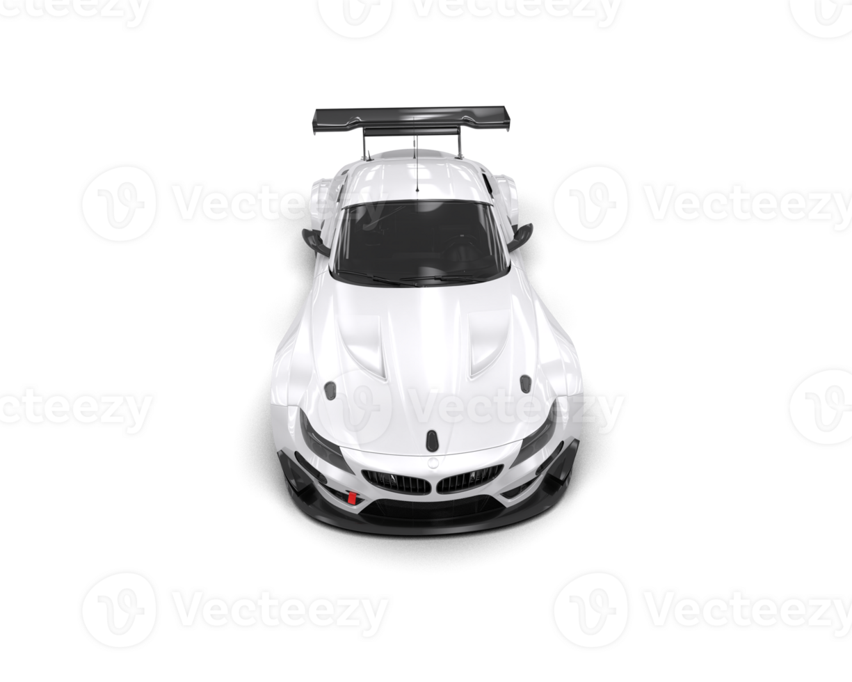 Realistic race car isolated on background. 3d rendering - illustration png