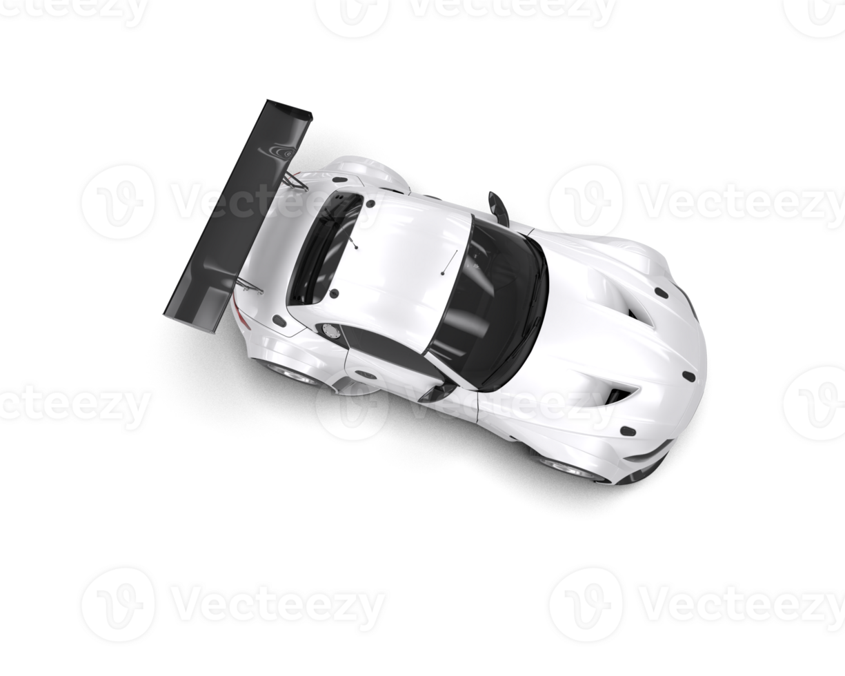 Realistic race car isolated on background. 3d rendering - illustration png