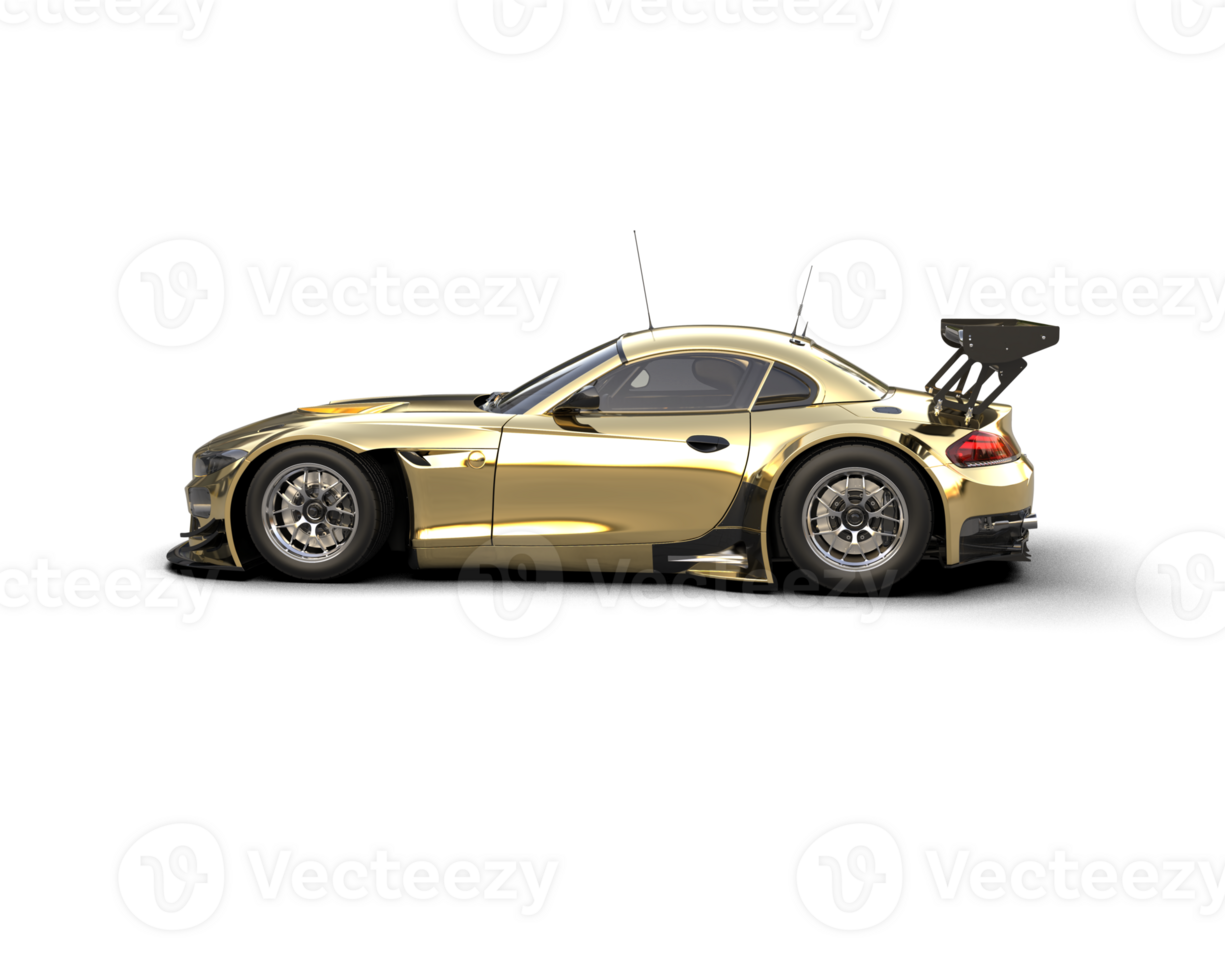 Realistic race car isolated on background. 3d rendering - illustration png