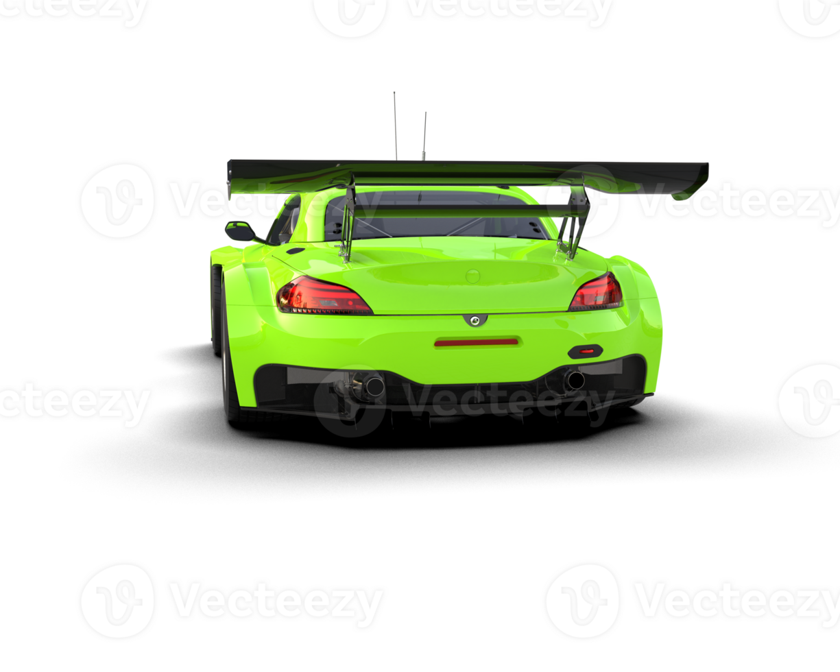 Realistic race car isolated on background. 3d rendering - illustration png