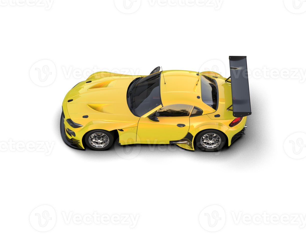 Realistic race car isolated on background. 3d rendering - illustration png