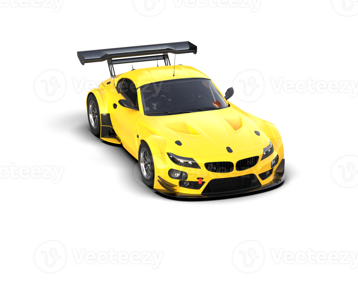 Realistic race car isolated on background. 3d rendering - illustration png