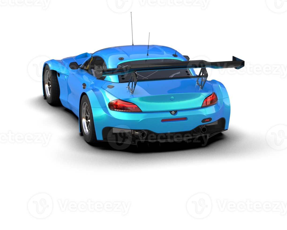 Realistic race car isolated on background. 3d rendering - illustration png