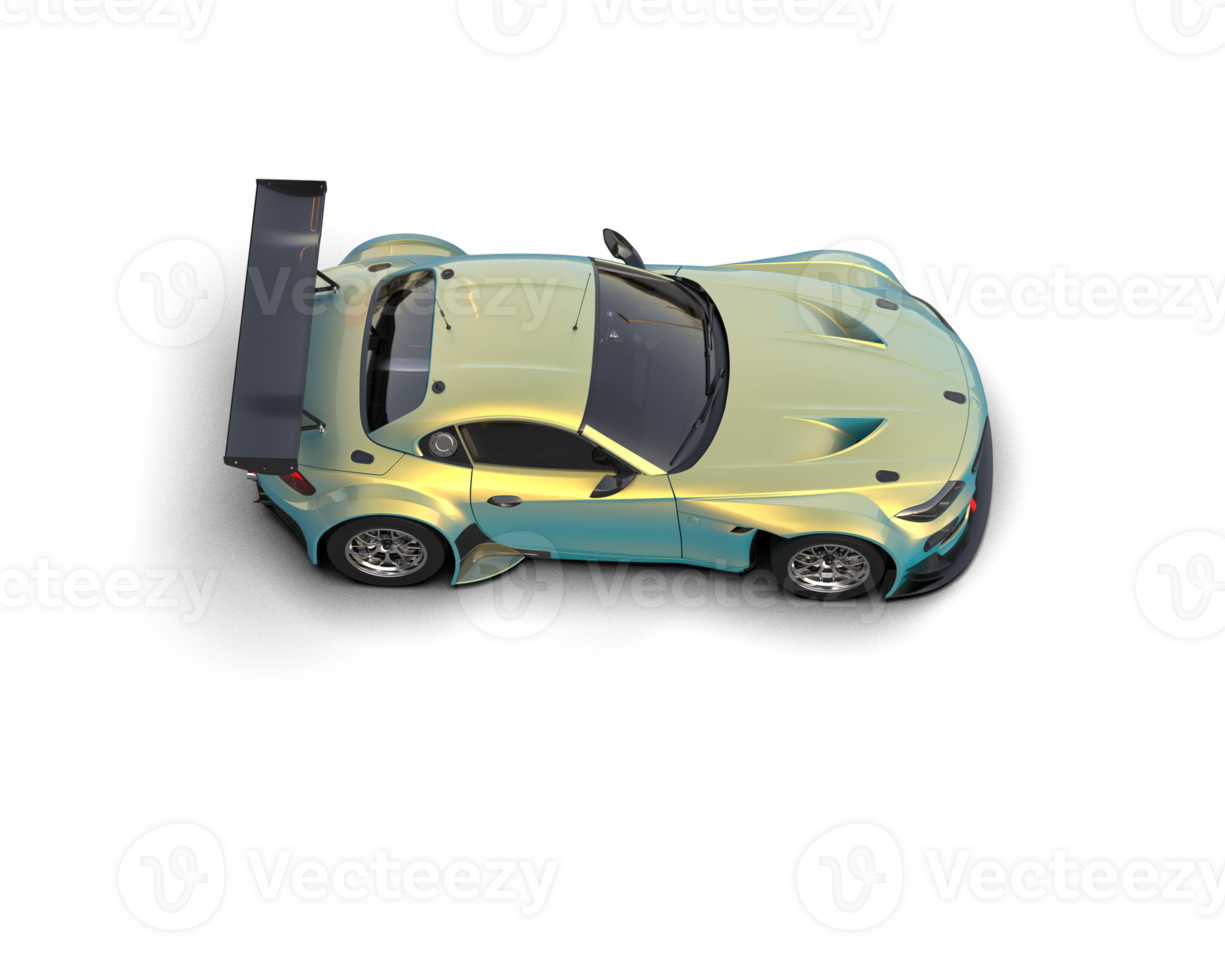 Realistic race car isolated on background. 3d rendering - illustration png