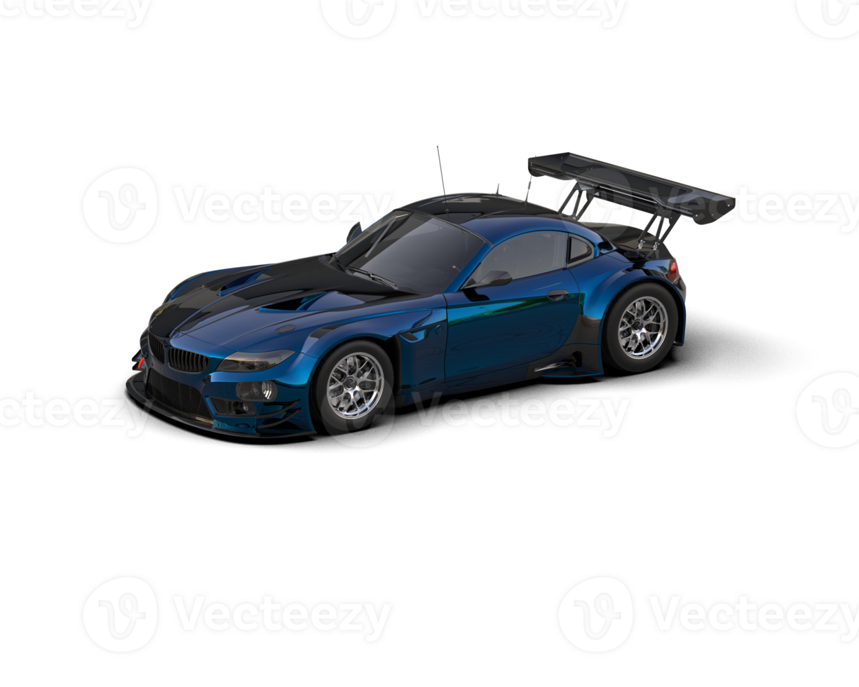 Realistic race car isolated on background. 3d rendering - illustration png