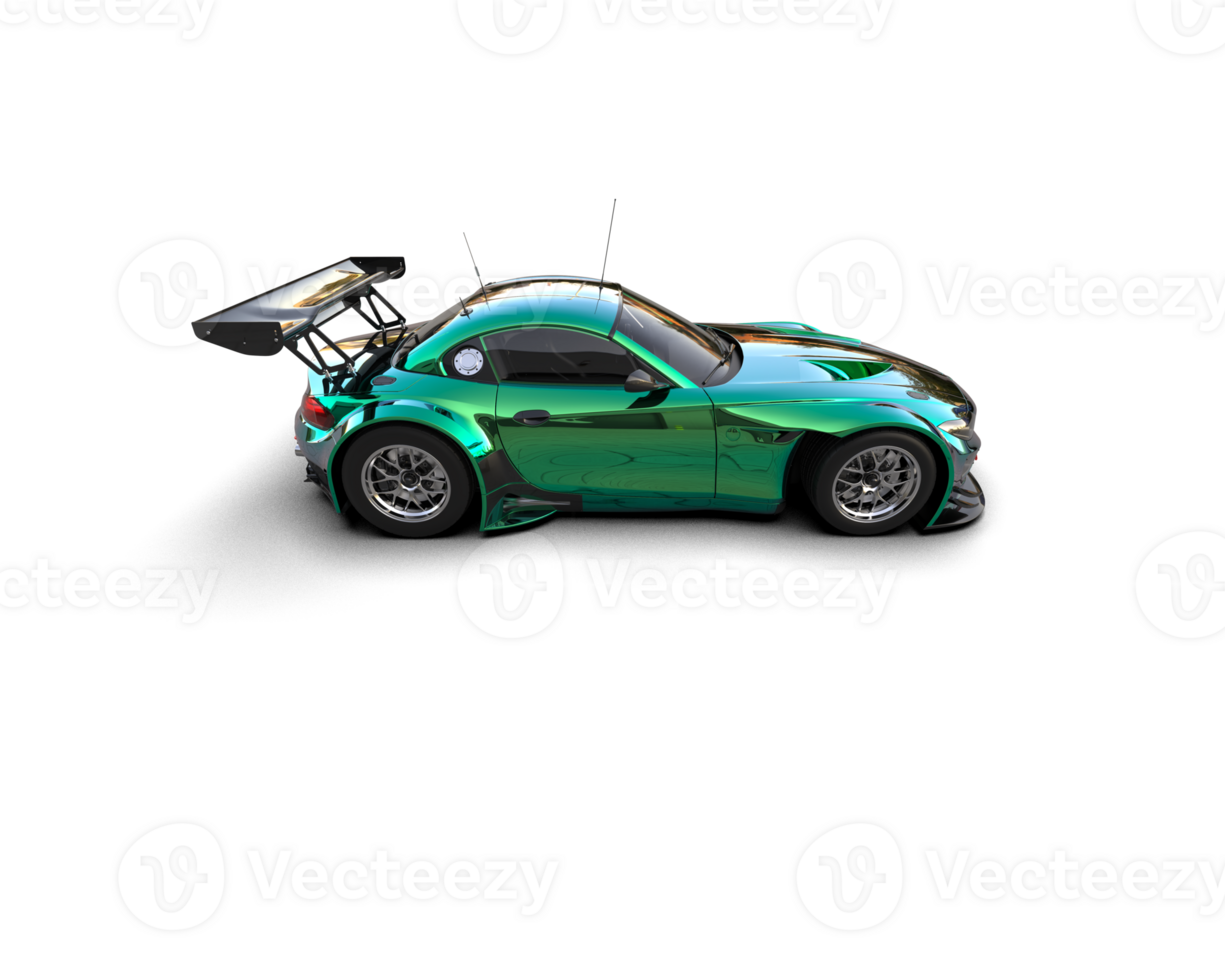 Realistic race car isolated on background. 3d rendering - illustration png