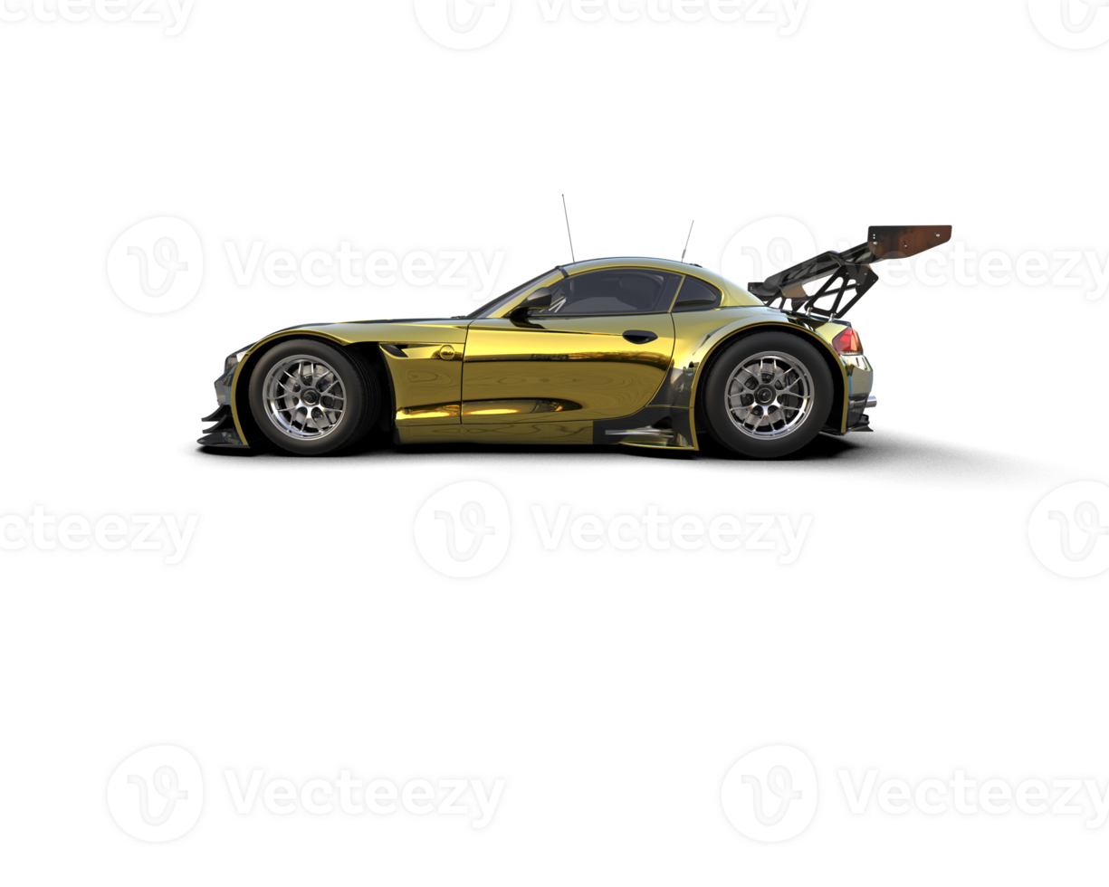 Realistic race car isolated on background. 3d rendering - illustration png