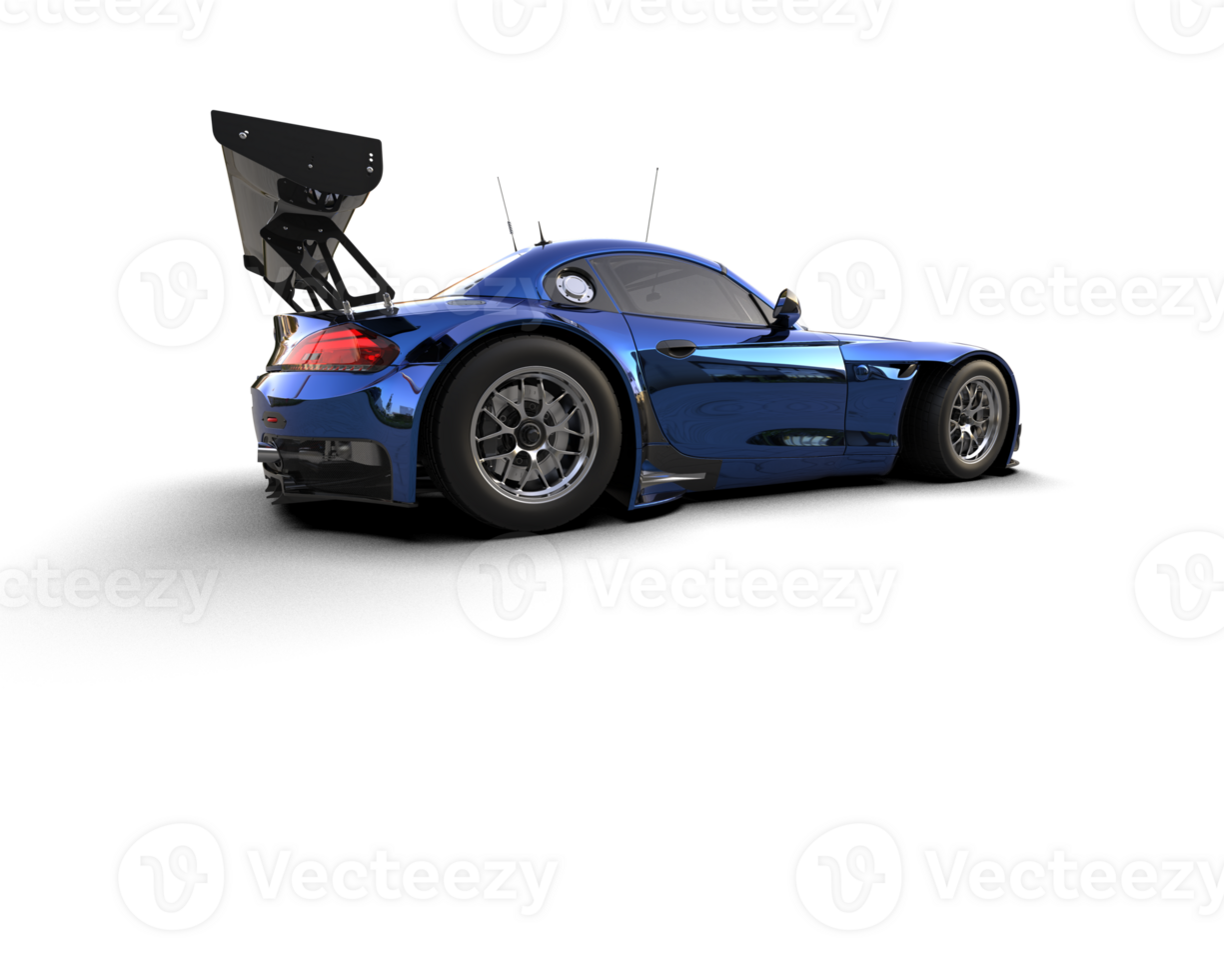 Realistic race car isolated on background. 3d rendering - illustration png