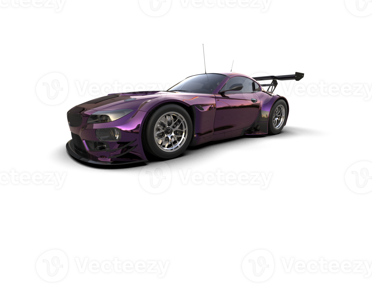 Realistic race car isolated on background. 3d rendering - illustration png