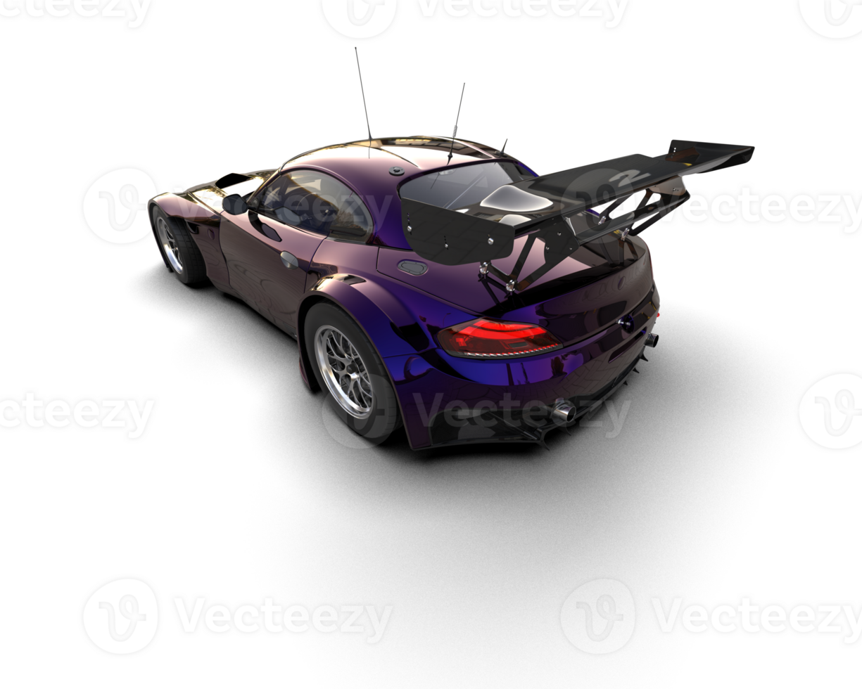 Realistic race car isolated on background. 3d rendering - illustration png
