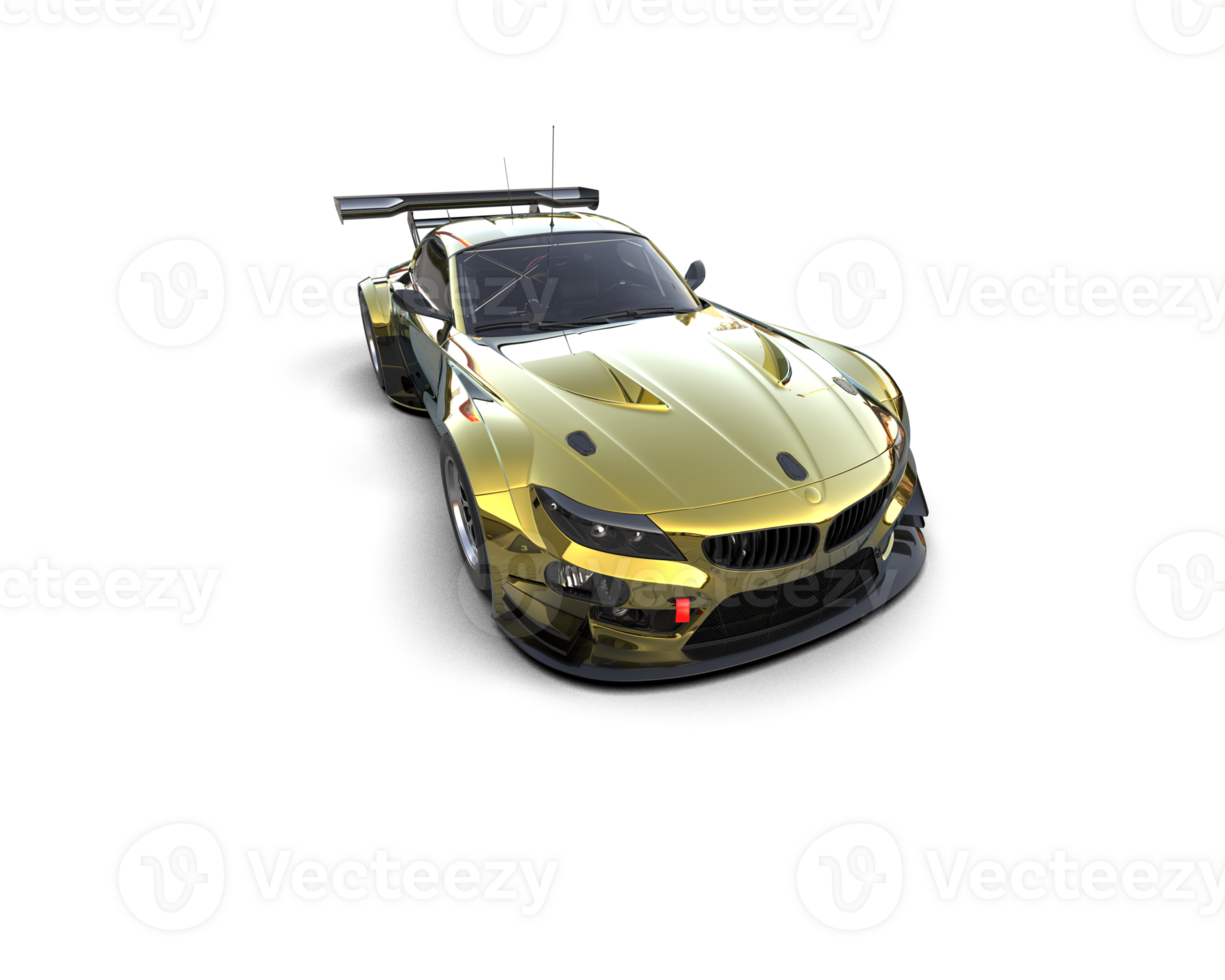 Realistic race car isolated on background. 3d rendering - illustration png