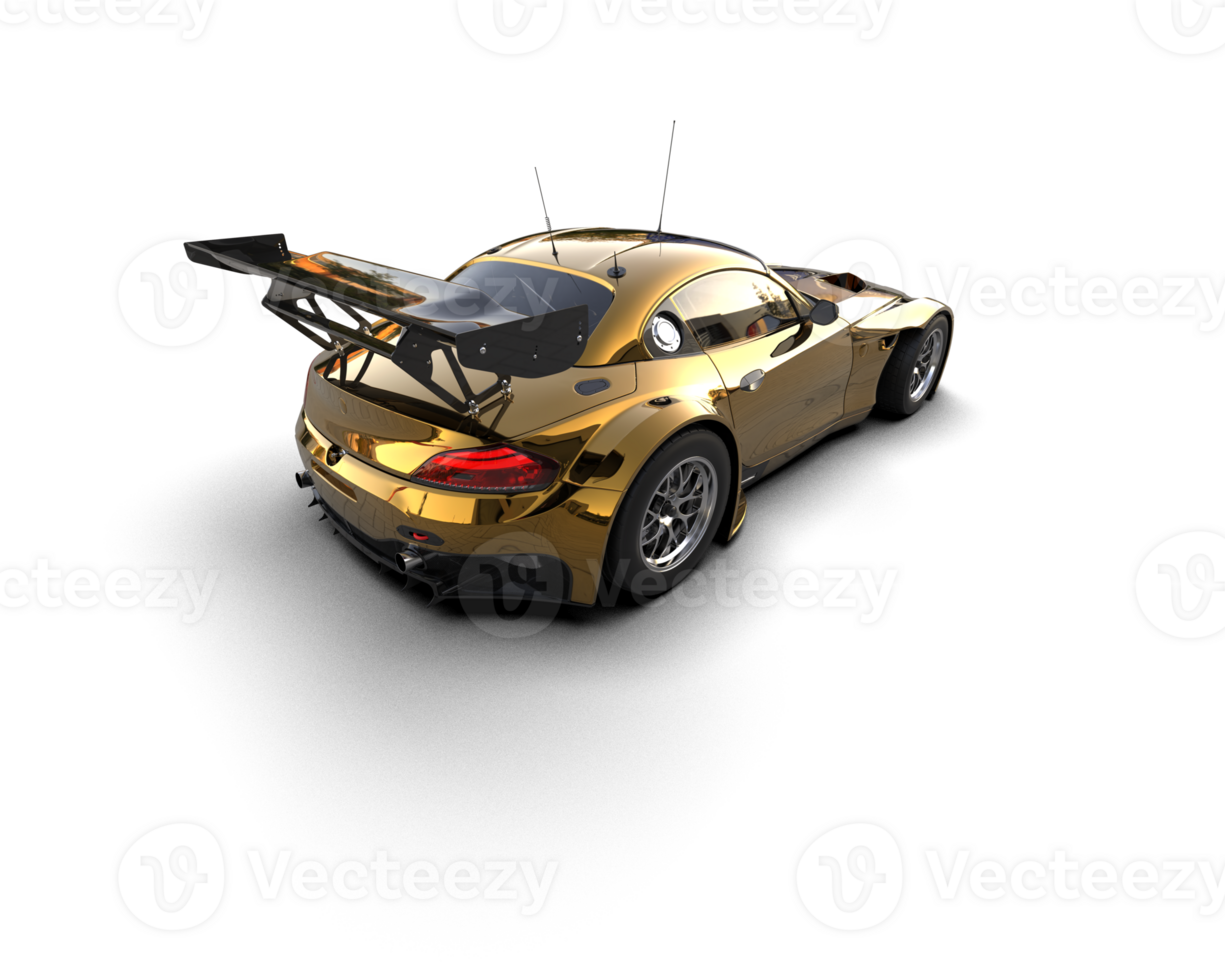 Realistic race car isolated on background. 3d rendering - illustration png