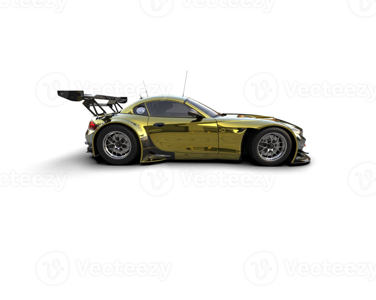 Realistic race car isolated on background. 3d rendering - illustration png