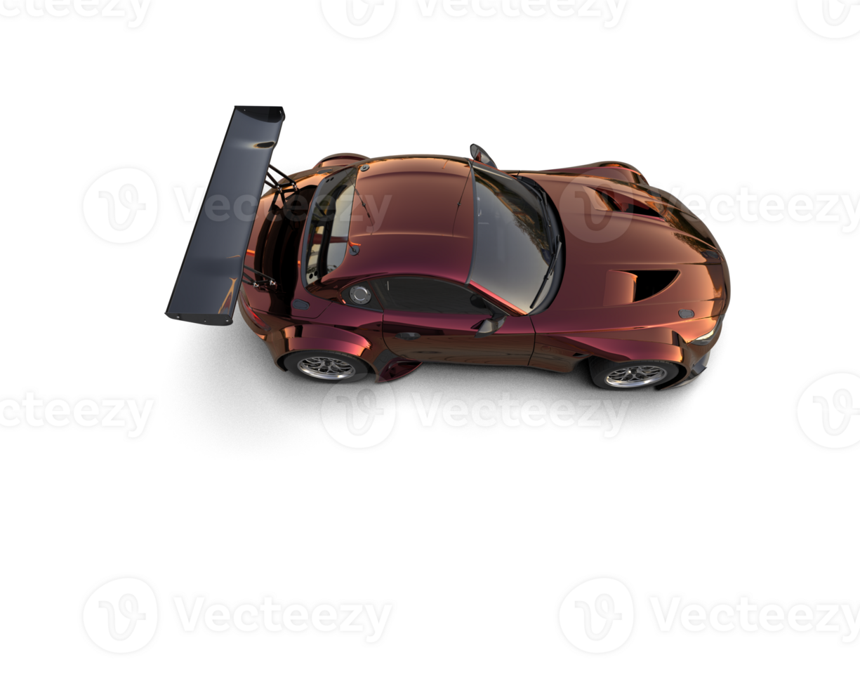 Realistic race car isolated on background. 3d rendering - illustration png
