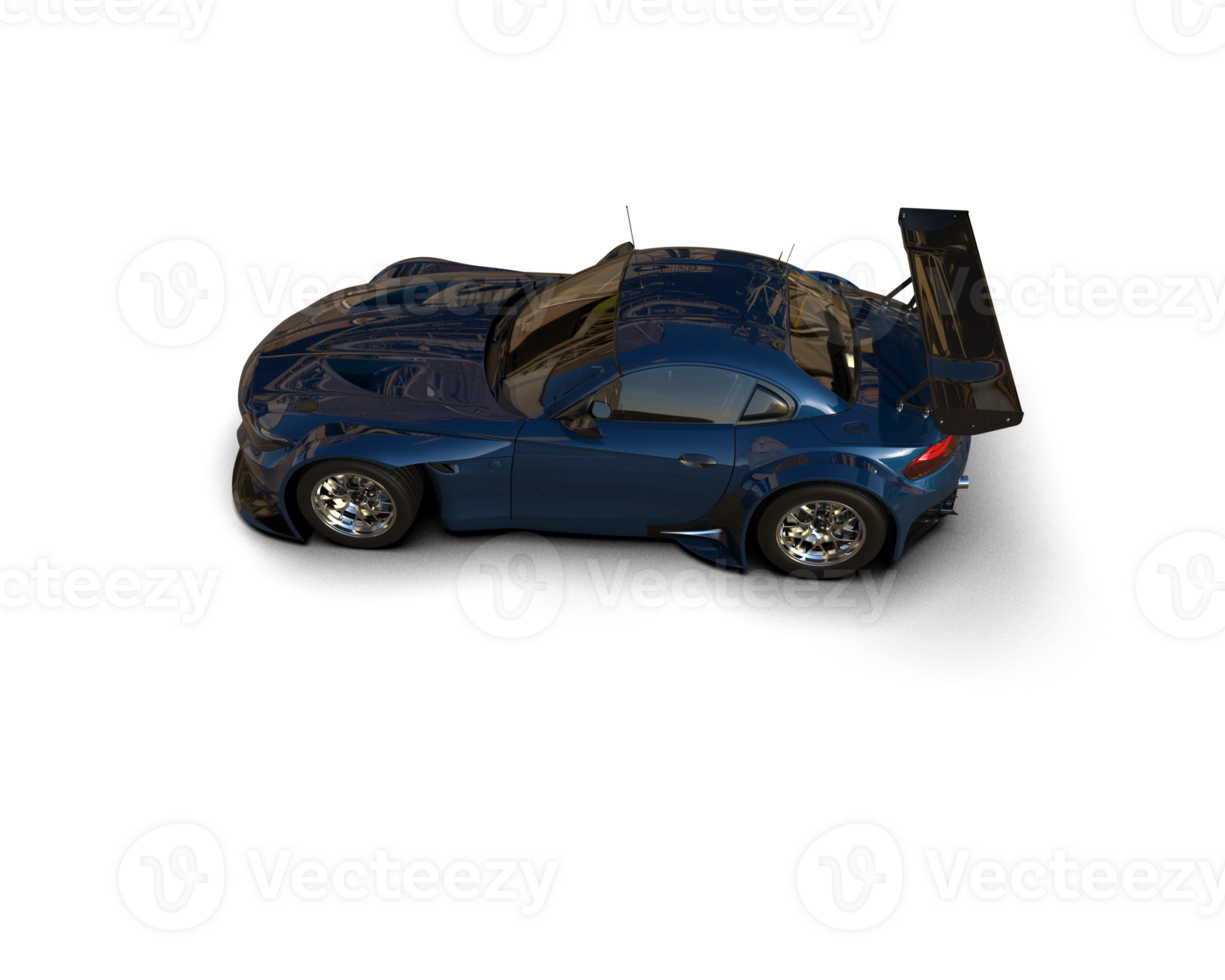 Realistic race car isolated on background. 3d rendering - illustration png