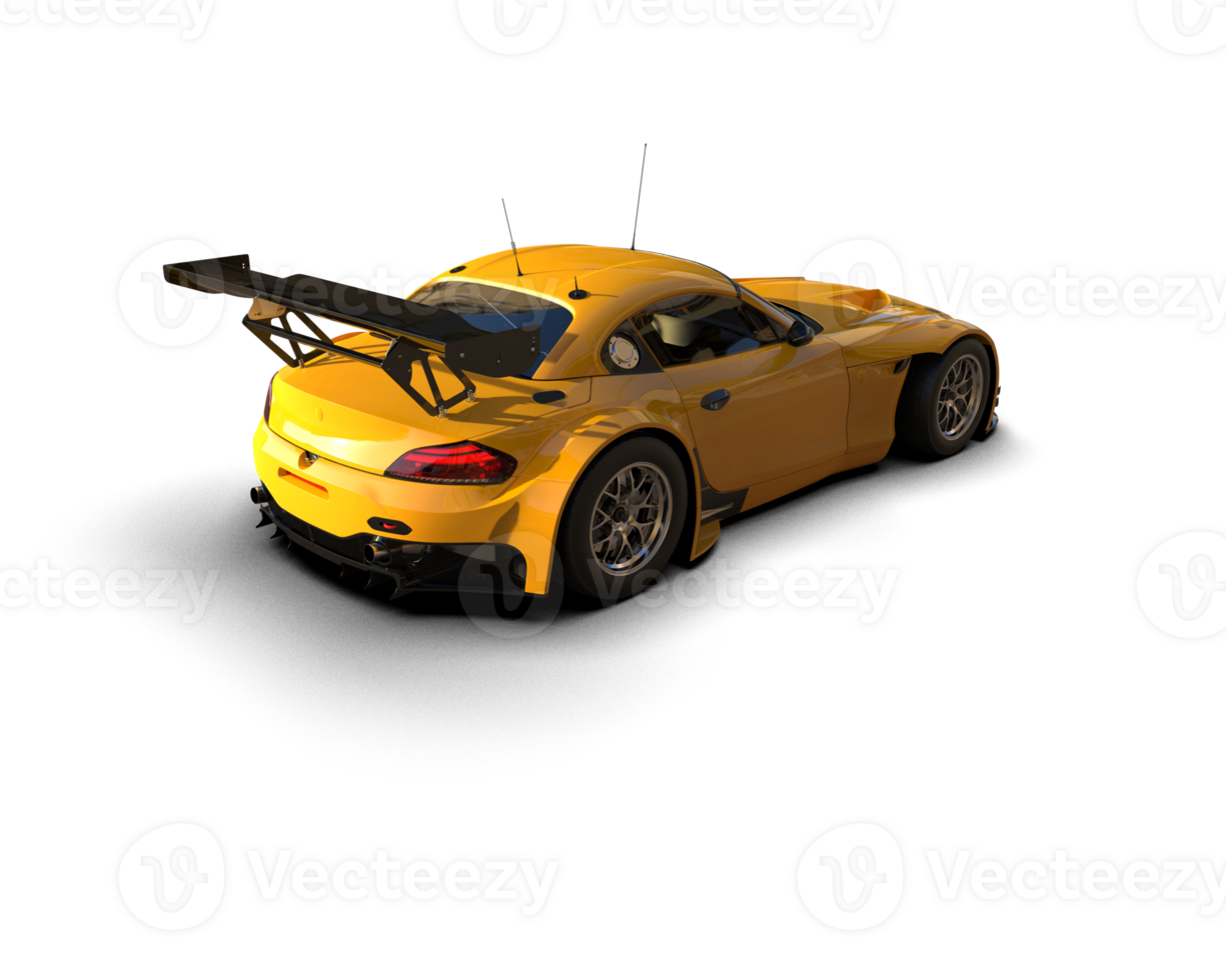 Realistic race car isolated on background. 3d rendering - illustration png