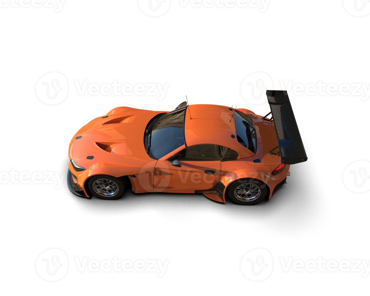 Realistic race car isolated on background. 3d rendering - illustration png