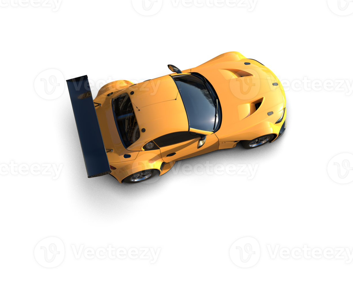 Realistic race car isolated on background. 3d rendering - illustration png