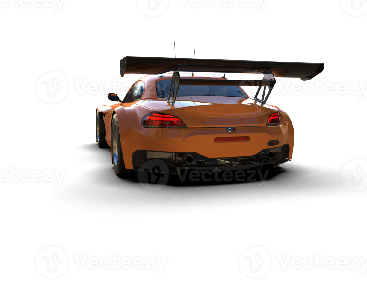 Realistic race car isolated on background. 3d rendering - illustration png