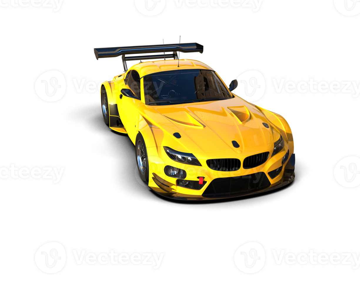 Realistic race car isolated on background. 3d rendering - illustration png