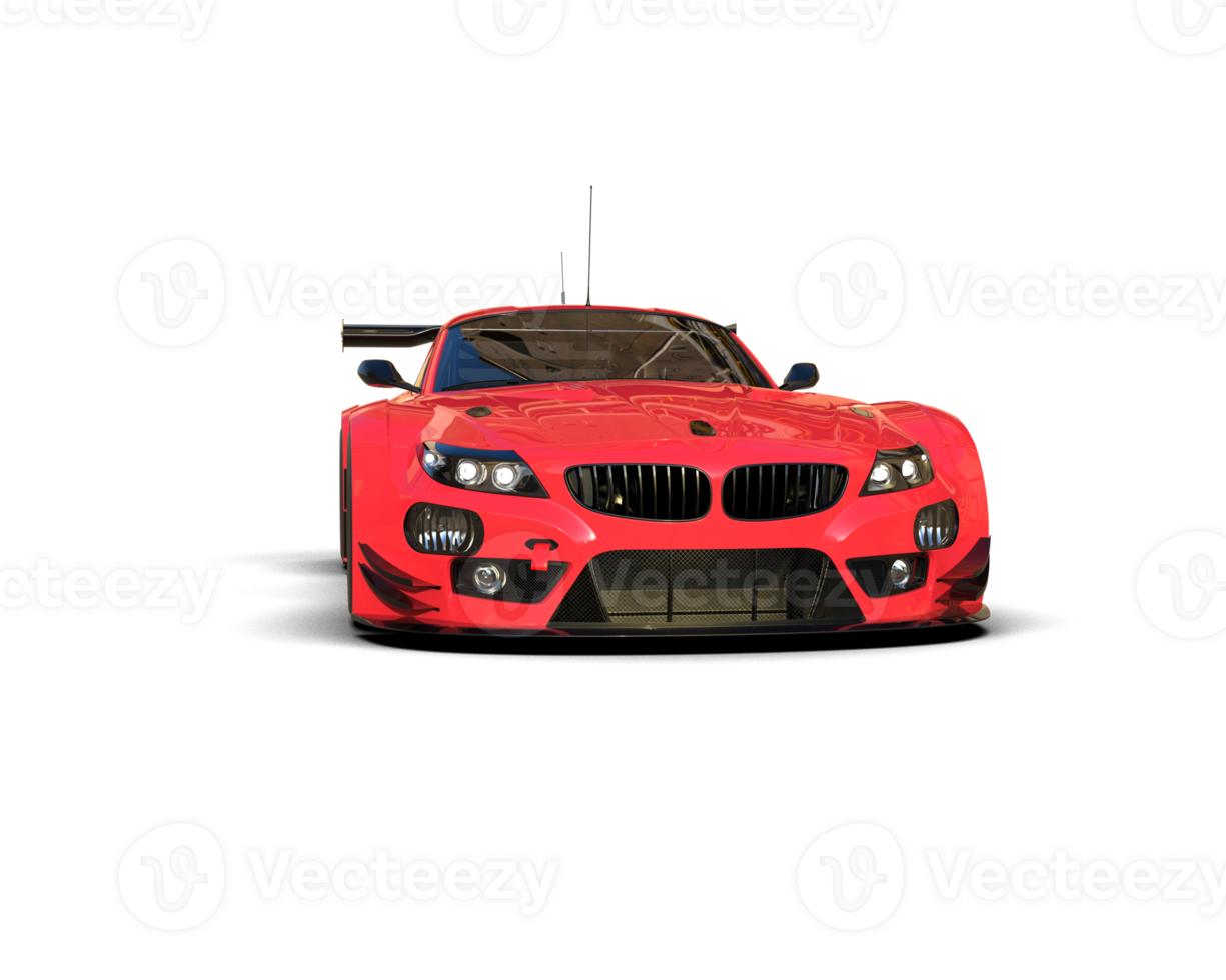 Realistic race car isolated on background. 3d rendering - illustration png