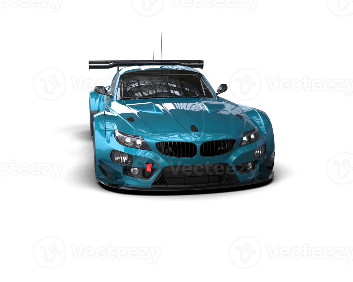 Realistic race car isolated on background. 3d rendering - illustration png