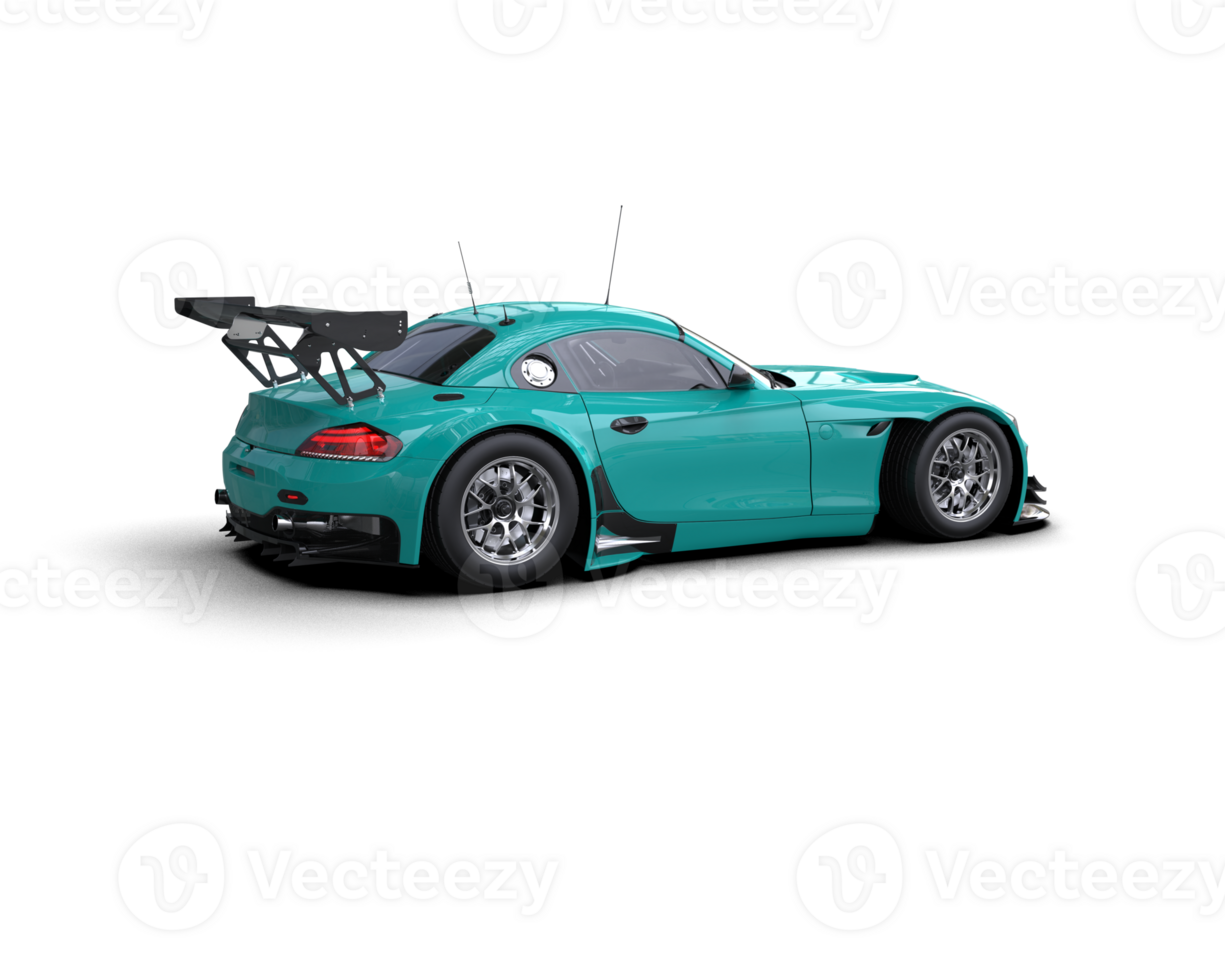 Realistic race car isolated on background. 3d rendering - illustration png