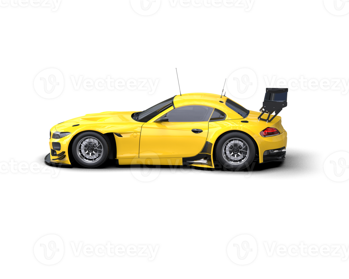 Realistic race car isolated on background. 3d rendering - illustration png